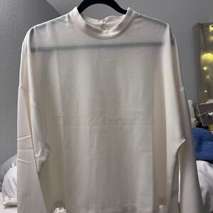 Cream Long Sleeve Top